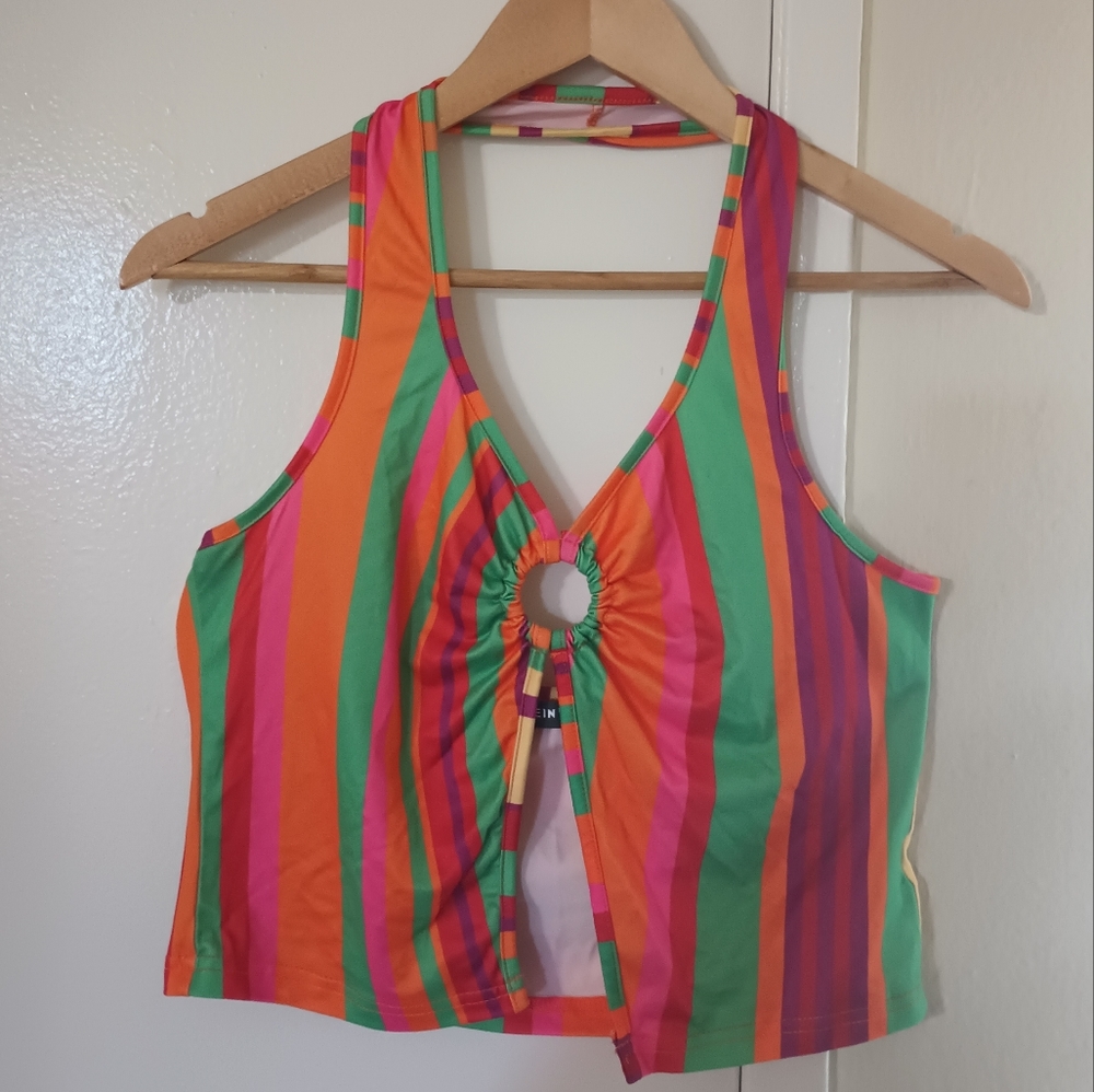 70s Style O ring Crop Top